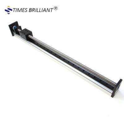 China Machine repair shops good quality 600mm stroke ball pitch electric motor driven screw slider aluminum linear guide rail for motorized x/y table for sale