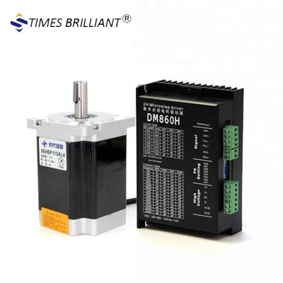 China China Factory 8.5NM High Torque 2 Phase Nema34 Hybrid Stepper Motor And Driver For CNC Kit 86HBP115AL4S-TK0 for sale