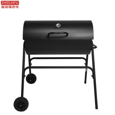 China Large Easily Cleaned Outdoor Yard Cart BBQ Grill For Multi-person Collecting Charcoal Smoked Grill With Wheels for sale