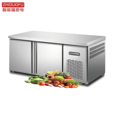 China Double-temperature industry restaurant kitchen stainless steel horizontal meat refrigerator commercial refrigerator chest freezer for sale