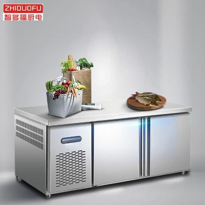 China Double-temperature commercial kitchen deep chest freezer horizontal freezer in refrigeration equipment for restaurant used for sale