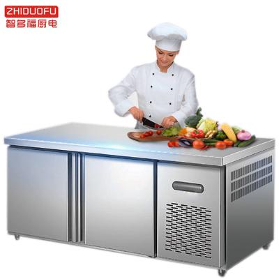 China Slidingstainless Steel Door Chest Freezer Double Temperature Hotel Restaurant Kitchen Horizontal Double Freezer Series for sale