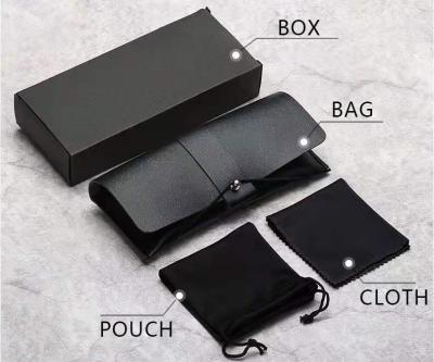 China Optical/Reading Glasses Packing Factory Wholesale Portable Packing Eye Glass Case Magnetic Leather Box Set PK009 for sale