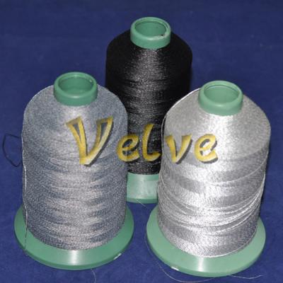 China Abrasion-Resistant White Carbon Fiber Inside Anti-Static Sewing Thread for sale