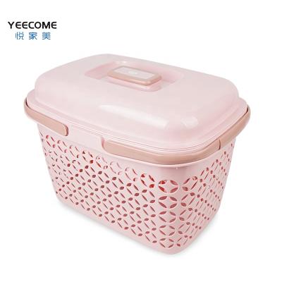 China Nordic Sustainable Family Plastic Hand Basket PP Style Yeecome Private Label Basket Storage for sale