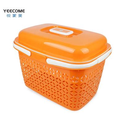 China Sustainable Yeecome Brands Durable Plastic Hand Basket Cavity PP Plastic Multipurpos Plastic Storage Baskets for sale