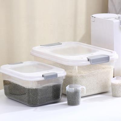 China Plastic Mischievous Freshness Storage Kitchen Storage Rice Bucket 15 Rice Bucket Kitchen Sealed Rice Bucket Storage Box for sale