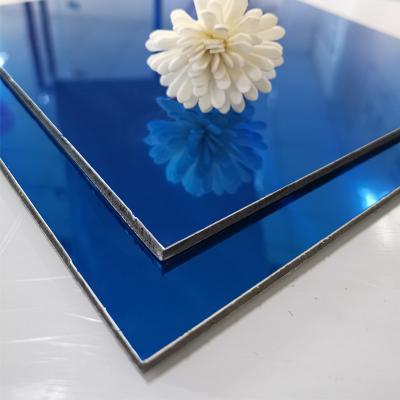 China Eco Friendly Wholesale Building Material Mirror Finish Aluminum Composite Reflected Panel ACP for sale