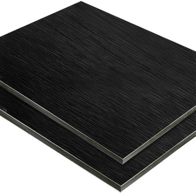 China Building Material Aluminum Sheet 3mm Brushed Aluminum Composite Panel Plate for sale