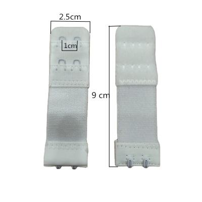 China 100% Polyester Stainless Steel Paint Hollowed Out 2 Rows 2 Button Stretch Expander Buckle 2.5*9 Bra Extender Buckle for sale