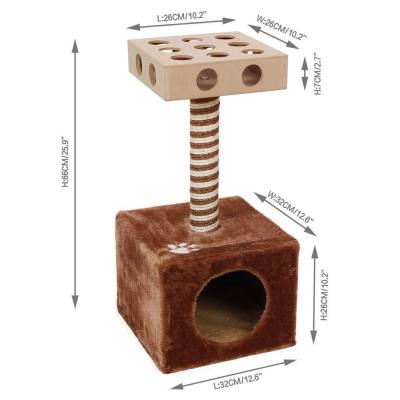 China Sustainable cat furniture cat playhouse covered with natural sisal rope. for sale