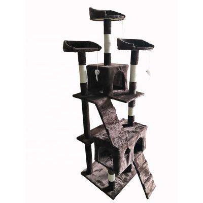 China Hot Selling Natural Sisal Cat Tree Cat Scrather Viable With Sleeping House K1133 for sale