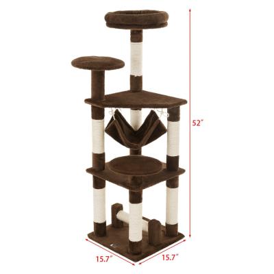 China Cat Tree Scratching Post Activity Center Scratcher Viable Tower Kitten Pet Bed for sale