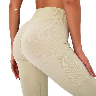 China Breathable Drop Shipping New Hot Sale Amazon Style Solid High Waist Tight But Softly Breathable With Pocket Yoga Pants for sale