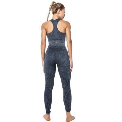 China New Style Breathable Mesh Stitching Shockproof Yoga Suits High Print Breathable Factory Wholesale for sale