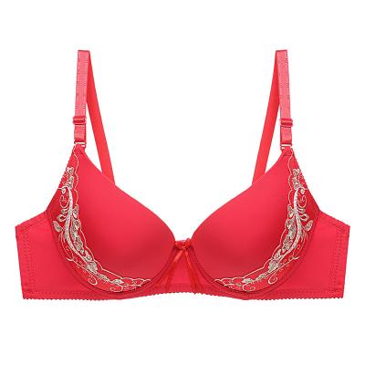 China Factory Wholesale C D Viable Slim Cup Underwire Embroidered Plus Size Bra for sale