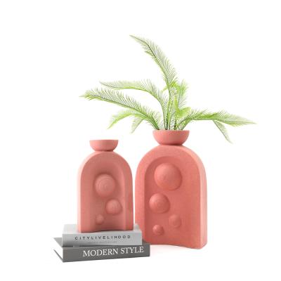 China Home Minimalist Wholesale Nordic Flower Decoration Living Room Color Companion Ceramic Vase for sale