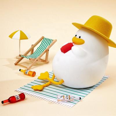 China Modern Silicone Duck Night Light Motion Sensor Bedroom Lighting For Kids Duck Night Lamp for sale