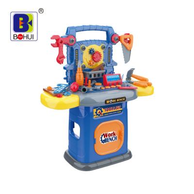 China Toy Table Play Repair Box Electronic Pretend Simulation Drill and Screw Kids Tool Kit for sale