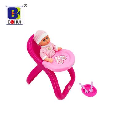 China Preschool Education Toy with Doll Rocking Chair and Dining Chair for Girl Kid Role Play Games Gift 661-16B for sale