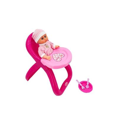 China Hot Selling New Design Toy With Doll Pretend Play Feeding Chair Set Baby Dining Table 661-16B for sale