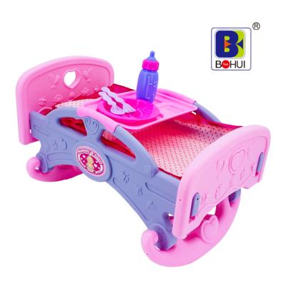 China New Type Doll Toy Bed Without Doll Baby Rocking Toys For Girl Pretend Play Set 661-19 for sale