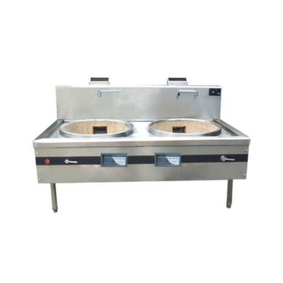 China Farms Kitchen Supplies Promotional Commercial Stove With Two Large Pot Stove With Blast for sale