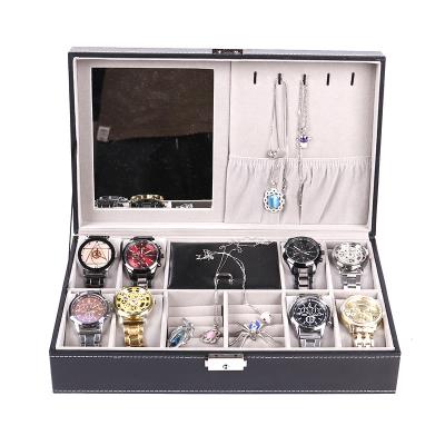 China Chinese Jewelry Boxes Custom Printed PU Jewelry Box Bracelet Ring Necklace Storage Jewelry Organizer With Mirror for sale