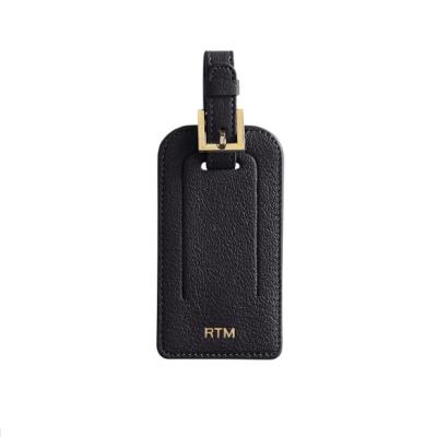 China Wholesale Custom Luggage Tag Custom Make Your Own Airplane Name ID Tag Travel Genuine Leather Travel Luggage Tags for sale