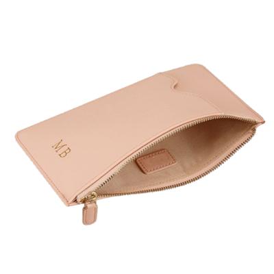 China Vintage Fashion Women Small Leather Credit Card Holder RFID Phone Pocket Card Holder Wallet for sale