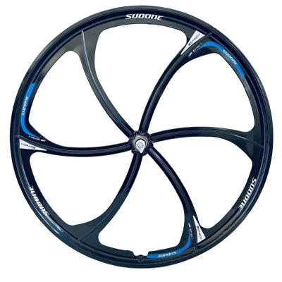 China Mountain bikes 26/24 inch six-spoke magnesium alloy wheel set built by mighty factories for sale