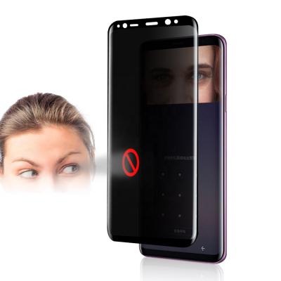 China Best Privacy Shield Privacy Screen Protector For Samsung Galaxy S9 Full Coverage Anti-spy 9H Tempered Glass for sale