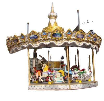 China Amusement Equipment Park 12people Plastic Single Carousel Horse Ride High Quality Factory Sale for sale