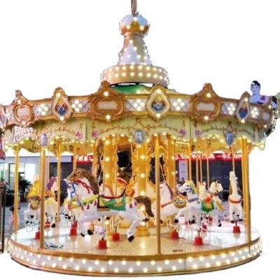 China Plastic Hot Selling Ocean Carousel Horse Single Ledge Amusement Park Equipment Amusement Ride for sale