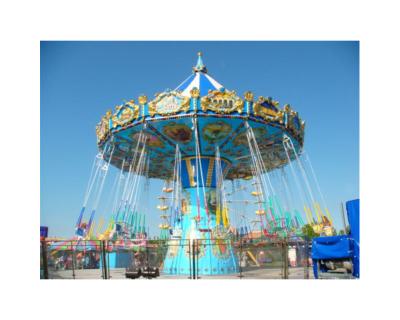 China ALLOY Outdoor Fairground Amusement Park Equipment 32 Seats Swing Flying Chair Ride Wave Swing Swinger For Sale for sale