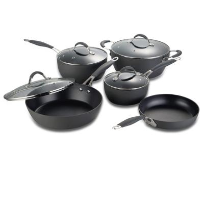 China Forged Aluminum Stick Induction 9pcs Cookware Cookware Set Non Sustainable Eco Friendly for sale