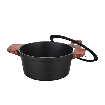 China Custom high quality durable non-stick aluminum cookware casserole coating die-casting aluminum pot with induction for sale