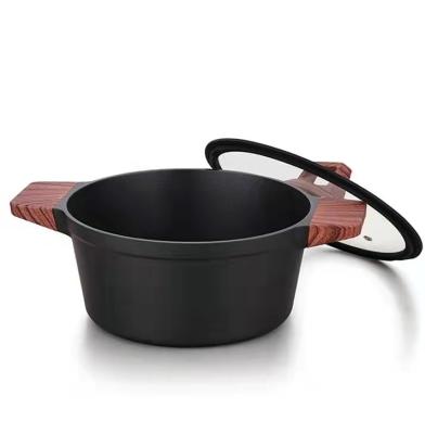 China Sustainable High Quality Non Die Casting Aluminum Stick Soup And Stock Pots Food Warmer Casserole Dish for sale