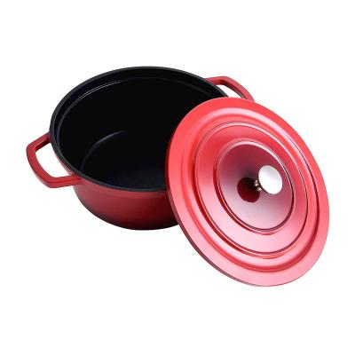 China High Quality Non Sustainable Aluminum Stick 4QT Round Dutch Oven Induction Casserole Pot Kitchen Cooking for sale