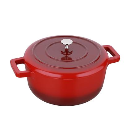 China Sustainable Wholesale Pots 4QT Round Aluminum Hot Induction Kitchen Non-Stick TMAI Dutch Oven Cooking Casserole for sale