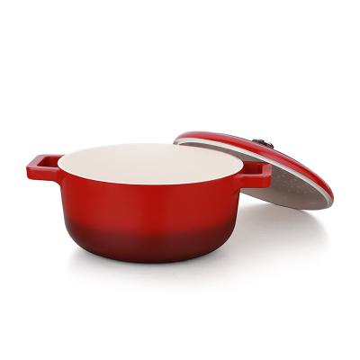 China Sustainable TMAI Container Non Sticking Aluminum Dish 26cm Hotpot Heater Dutch Oven Casserole Cooking Pot for sale