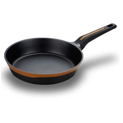 China Sustainable high quality induction 24 cm non sticky cooking aluminum frying pan with glass lid for sale