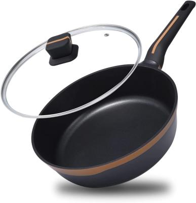 China High Quality Sustainable Stick Kitchen Induction Aluminum Split Egg Non Cooking Frying Pan With Lid for sale