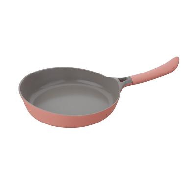 China Sustainable Venus Stove-Seasoned Series 24 26 cm non stick aluminum die cast skillet with long handle for sale