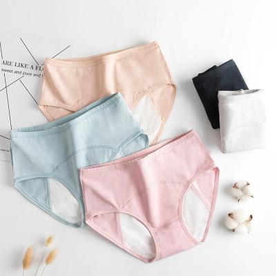 China Antibacterial Women's Mid-Waist Cotton Sanitary Panties Underwear BreathableBriefs Physiological Period for sale