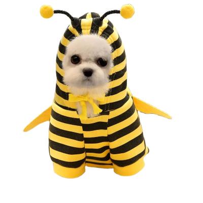 China Small Medium Large Dog Viable Bee Cat Dog Pet Clothes Autumn and Winter Supplies Plus Velvet Cartoon Bichon Bichon Clothes Fig for sale