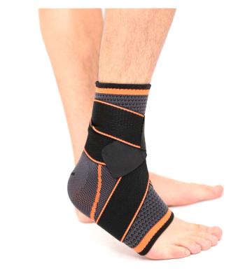 China Fitness 1 PC Sports Ankle Brace Compression Strap Sleeves Support 3D Weave Elastic Bandage Foot Gear Gym Protective Fitness for sale