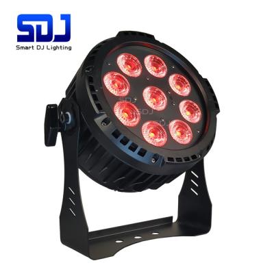 China Stage Lighting Outdoor Waterproof 9x12W RGBWA+UV LED Par Lights Battery Operated for sale