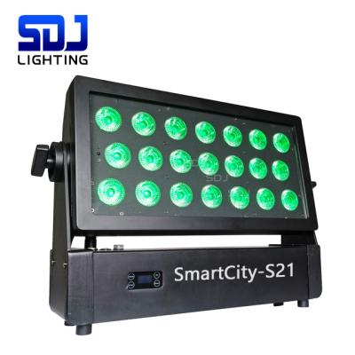 China Stage Lighting Battery Powered 21*12W IP65 Waterpoof LED City Color Wash Lights for sale