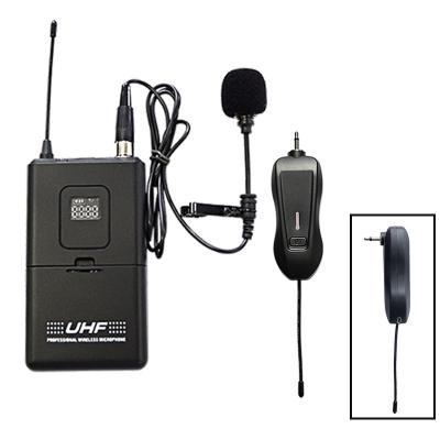 China Headset Microphone EPXCM Headset Microphone Mic Collar Lavalier Lapel UHF Single Channel 3.5mm UHF Radio Microphone For Teacher Interview Church Streaming Clip for sale